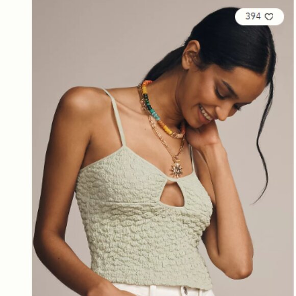 Anthropologie Tops - By Anthropologie Popcorn Cut-Out Cami XXS NWT